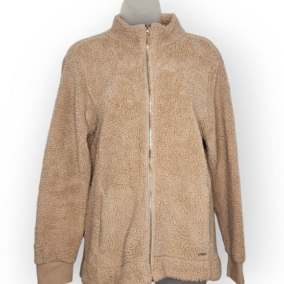 Calvin Klein Teddy Bear Full Zip Sherpa Jacket size Medium - Picture 1 of 9